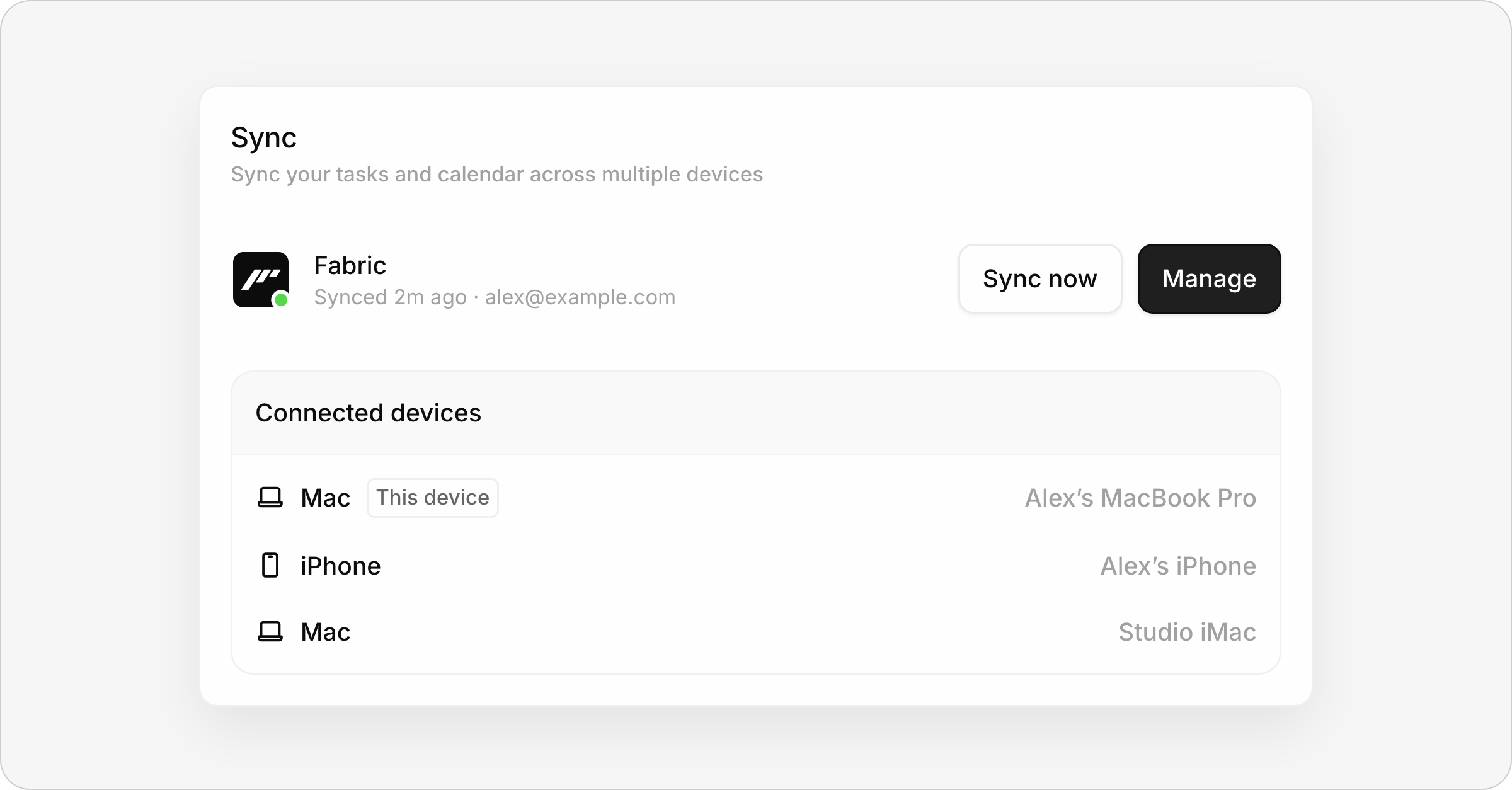 Sync across all your device with sync engine