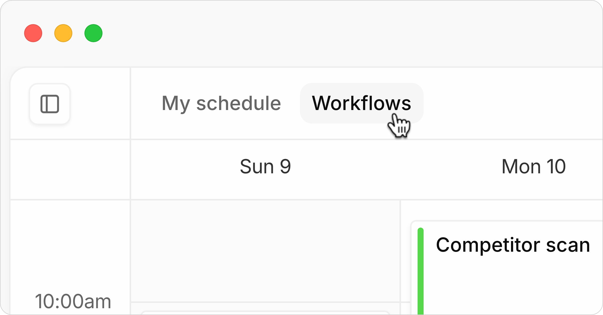 See your agents in 3-day and week view